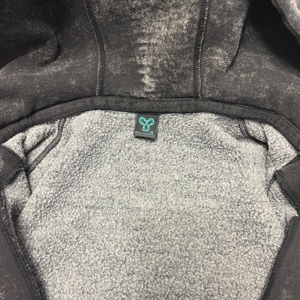 TNA Acid Wash Zip-Up Hoodie – Dark Grey/Black